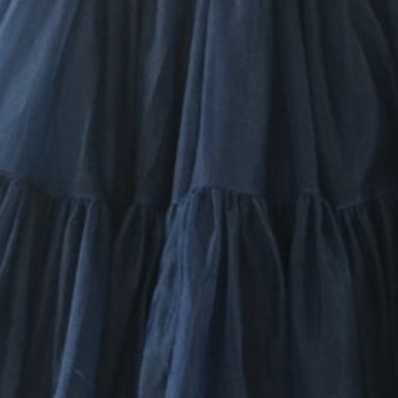 Gorgeous Vintage Navy Blue Soft Nylon Semi-Sheer Crinoline Petticoat - S/M - Picture 5 of 10